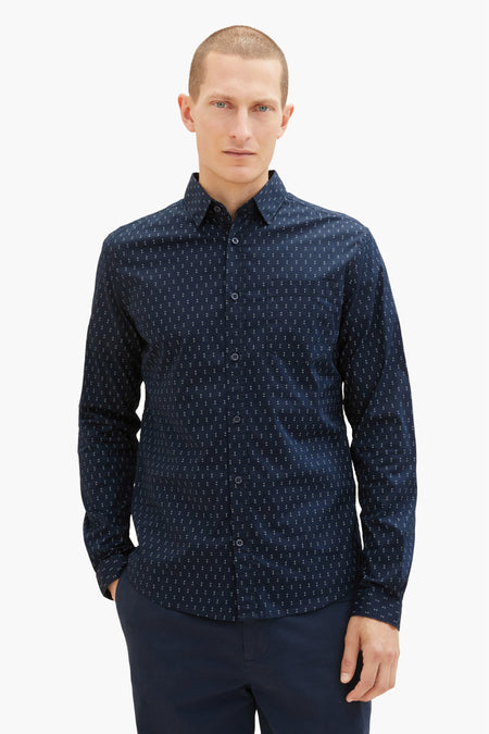 Chemise &agrave; manches longues - bleu