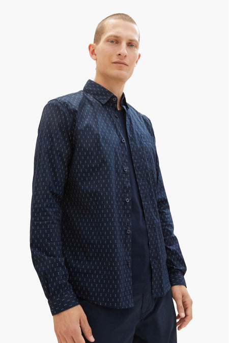 Chemise &agrave; manches longues - bleu