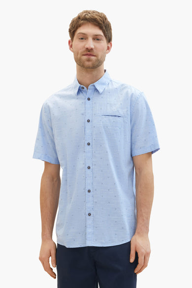 Chemise à manches courtes - bleu