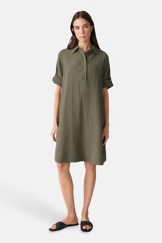Robe à manches courtes - kahki