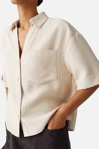 Chemise à manches courtes - beige - OPUS