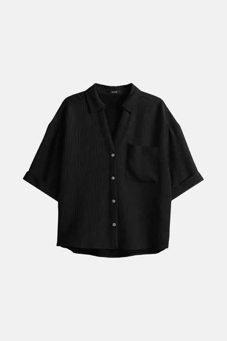 Chemise à manches courtes - noir