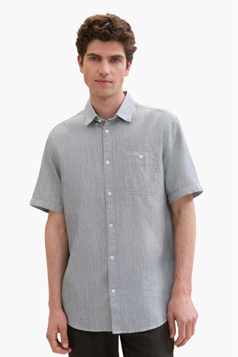 Chemise à manches courtes - bleu - TOM TAILOR