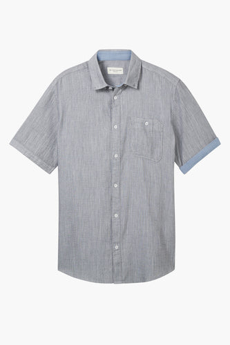 Chemise à manches courtes - bleu - TOM TAILOR