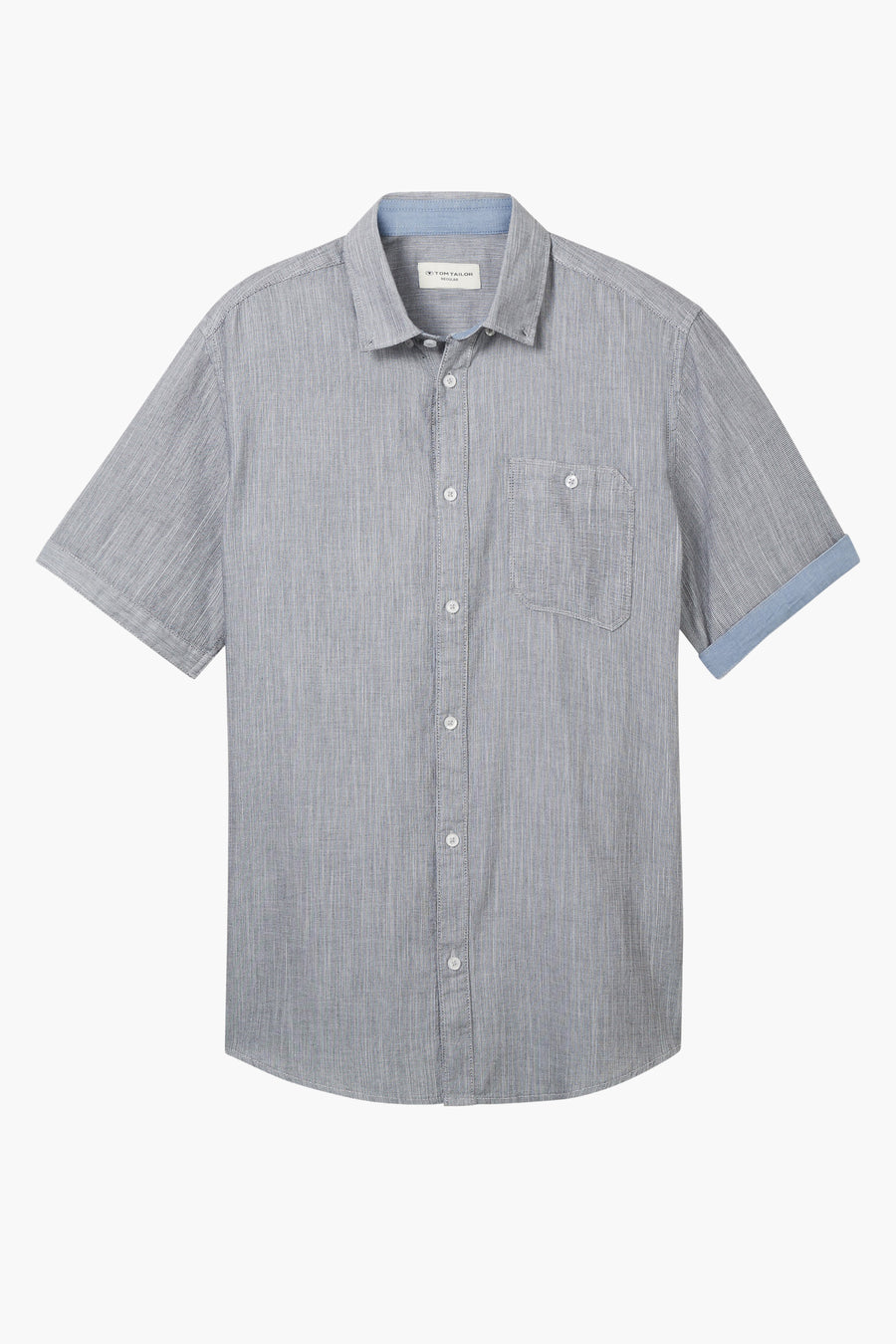 Chemise à manches courtes - bleu - TOM TAILOR