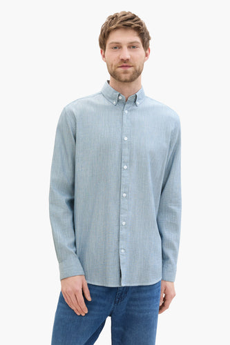 Chemise à manches longues - bleu