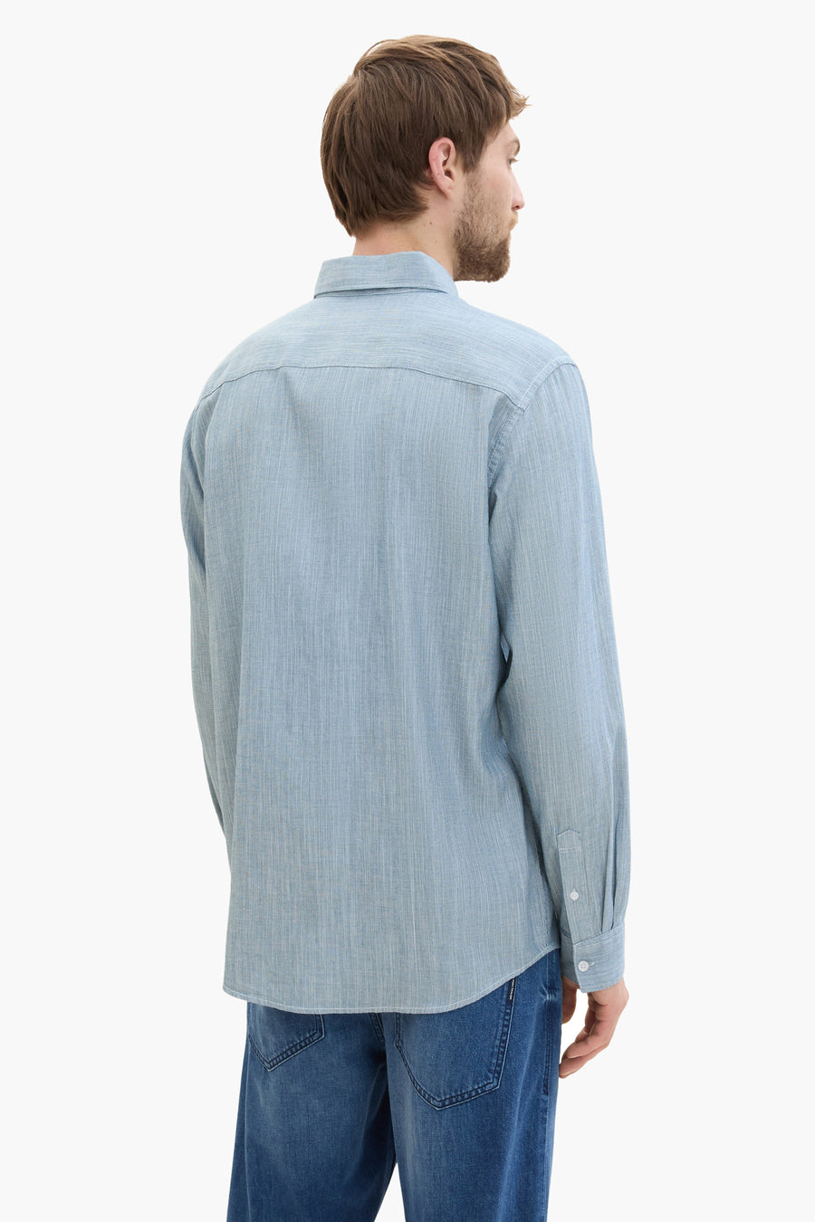 Chemise à manches longues - bleu - TOM TAILOR