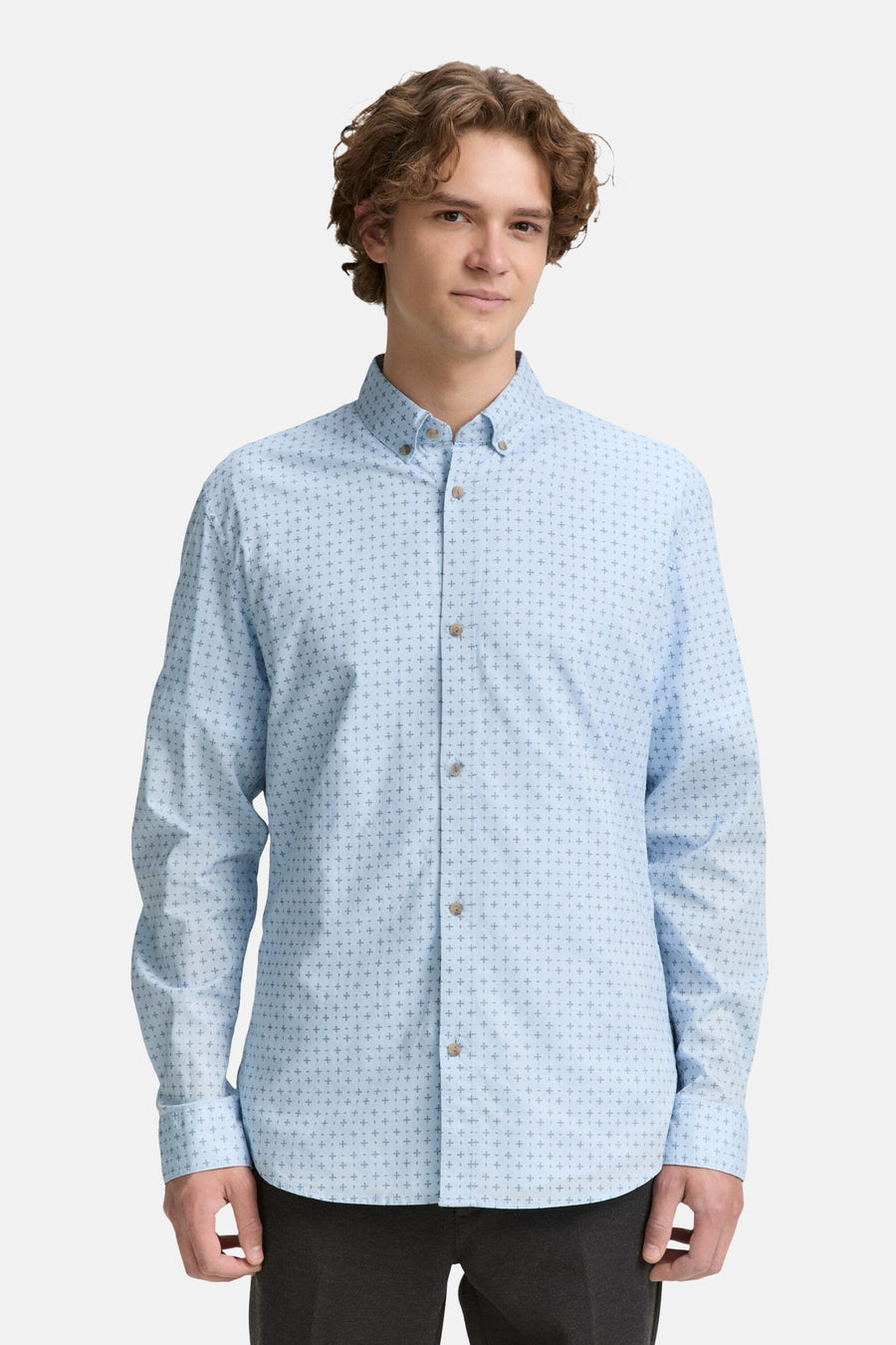 Chemise à manches longues - bleu - TOM TAILOR