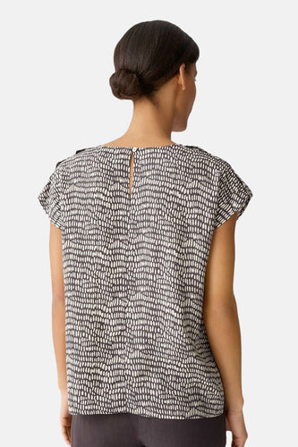 Blouse à manches courtes - brun