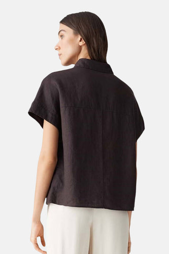 Chemise à manches courtes - brun