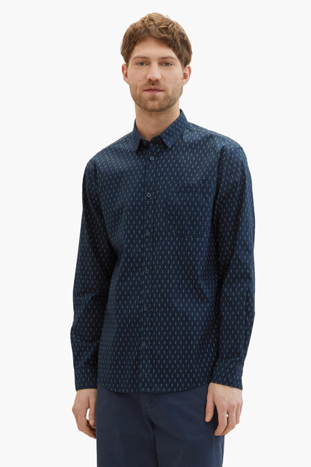 Chemise &agrave; manches longues - bleu