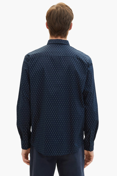 Chemise &agrave; manches longues - bleu