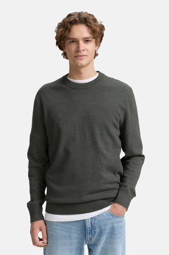 Pull à col rond - Vert