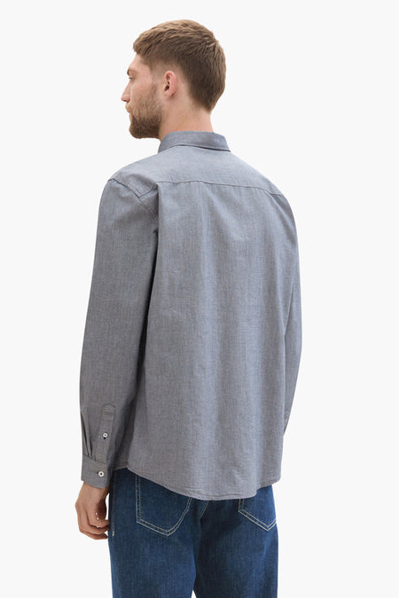 Chemise (manches longues) Bleu - TOM TAILOR