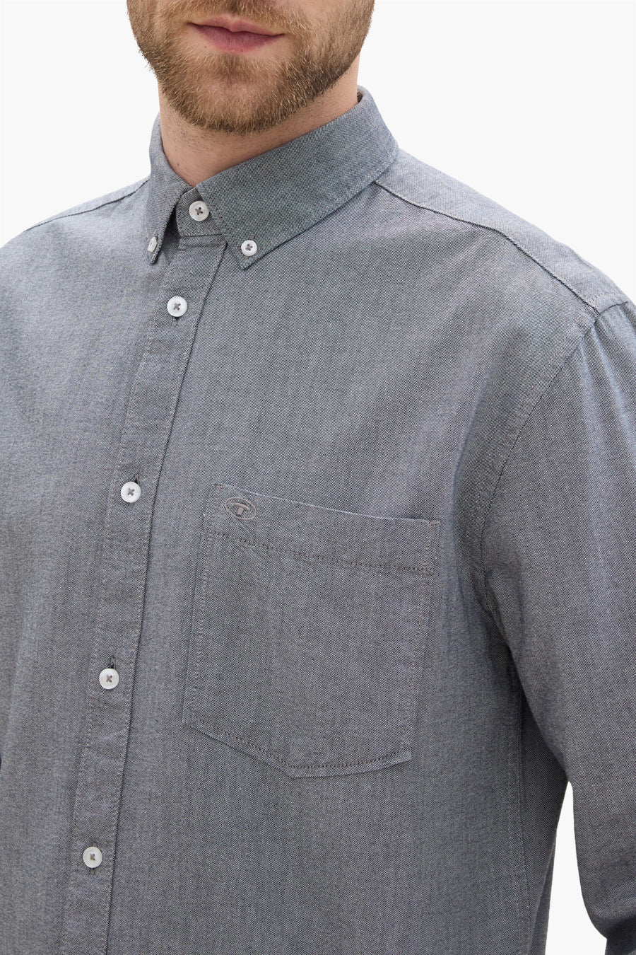 Chemise à manches longues - bleu - TOM TAILOR