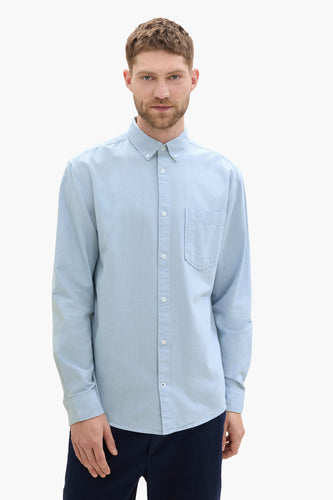 Chemise à manches longues - bleu - TOM TAILOR