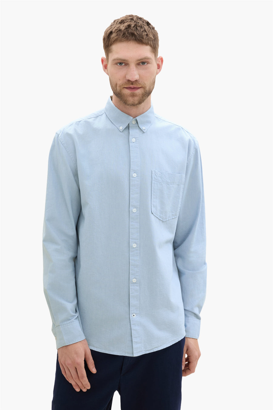 Chemise à manches longues - bleu - TOM TAILOR