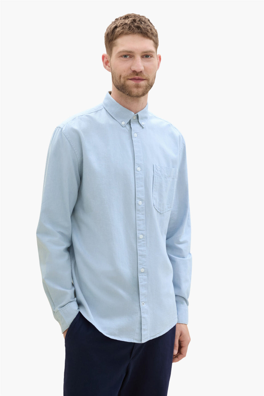 Chemise à manches longues - bleu - TOM TAILOR