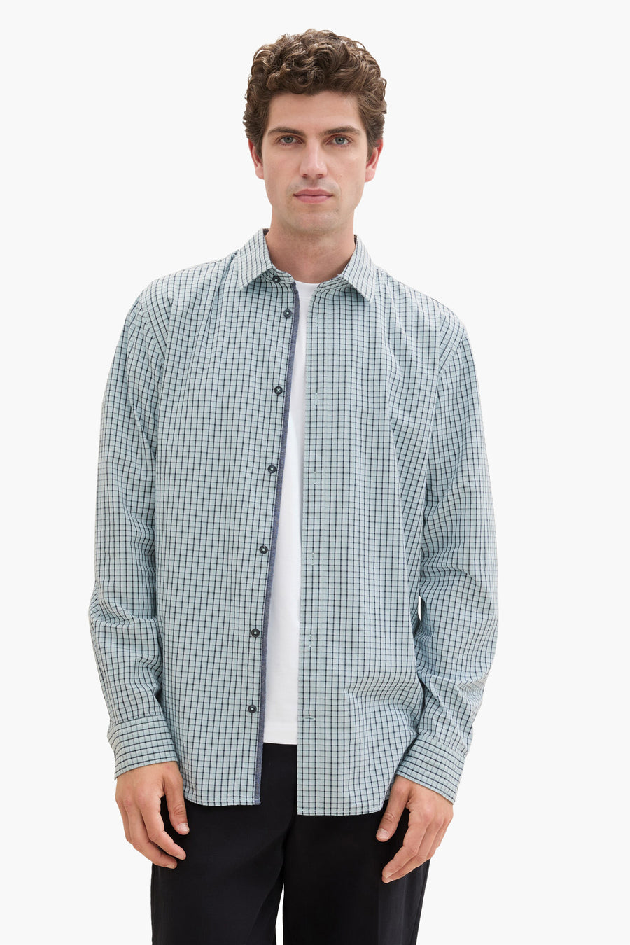 Chemise à manches longues - vert - TOM TAILOR