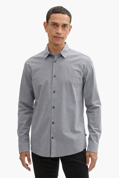 Chemise à manches longues - gris