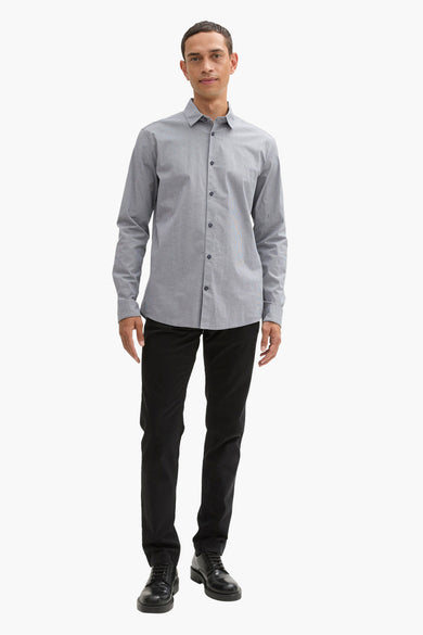 Chemise à manches longues - gris