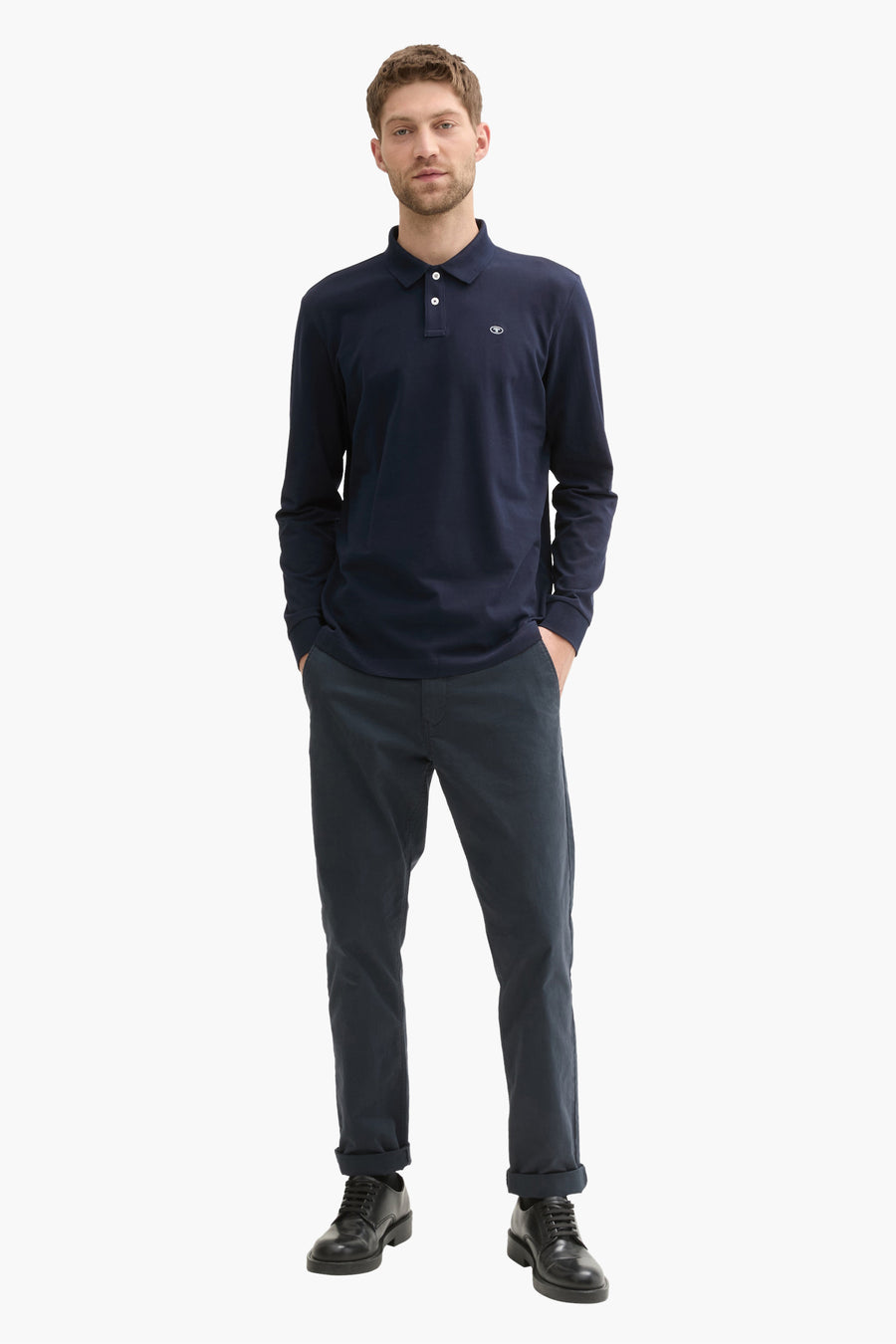 Polo à manches longues - bleu - TOM TAILOR