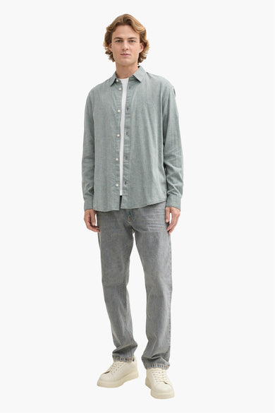 Chemise (manches longues) Vert - TOM TAILOR
