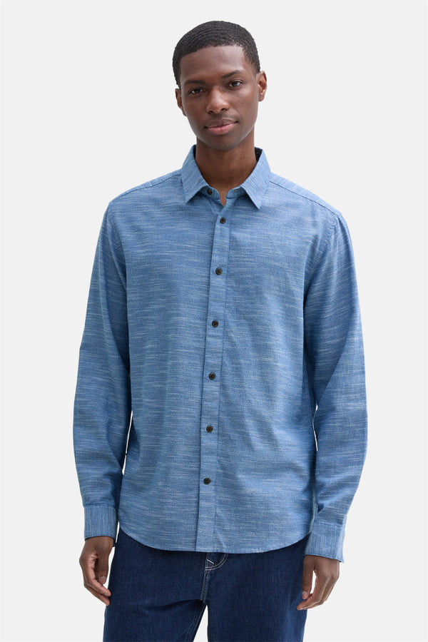 Chemise (manches longues) Bleu - TOM TAILOR