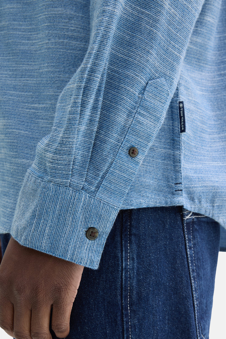 Chemise à manches longues - bleu - TOM TAILOR