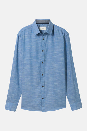 Chemise à manches longues - bleu - TOM TAILOR