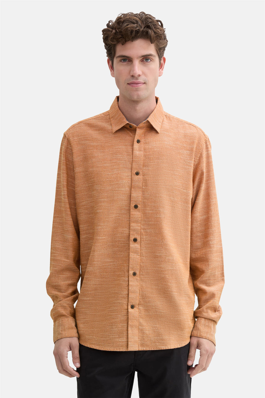 Chemise à manches longues - orange - TOM TAILOR