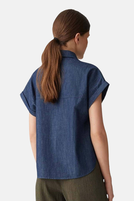 Chemisier (manches courtes) Mid blue denim - OPUS