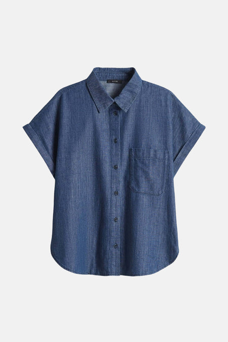 Chemisier (manches courtes) Mid blue denim - OPUS