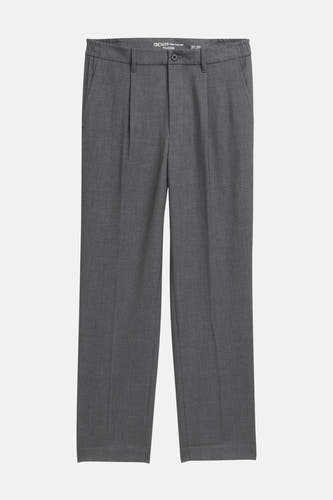 Pantalon gris de TOM TAILOR, avec plis et une ceinture élastique.