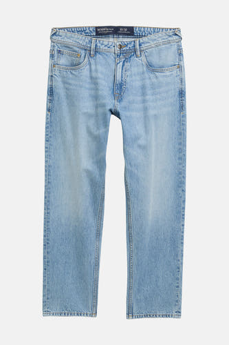 Jean droit en denim bleu clair de TOM TAILOR, avec un lavage classique et des coutures subtiles.