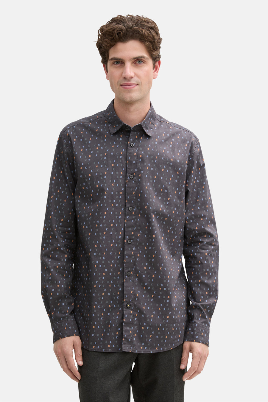 Chemise à manches longues - gris - TOM TAILOR