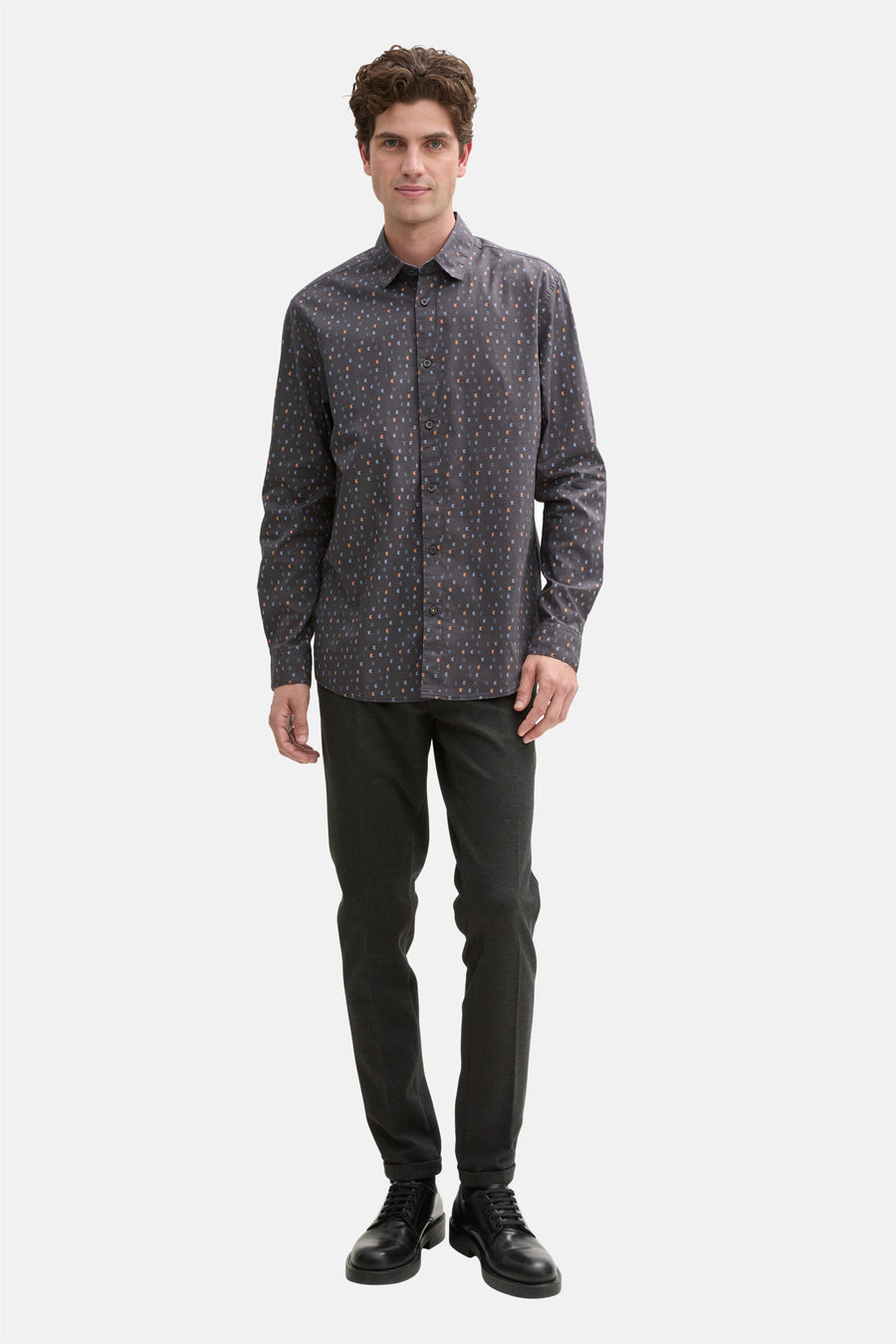 Chemise à manches longues - gris - TOM TAILOR