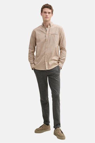 Chemise à manches longues - Beige - TOM TAILOR
