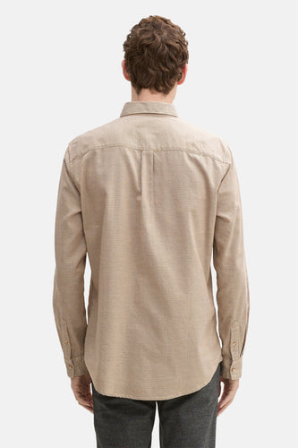 Chemise à manches longues - Beige - TOM TAILOR