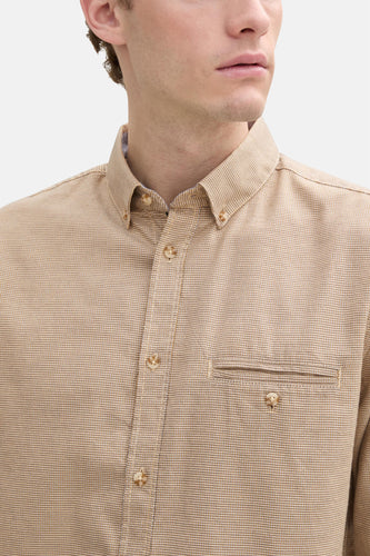Chemise à manches longues - Beige - TOM TAILOR