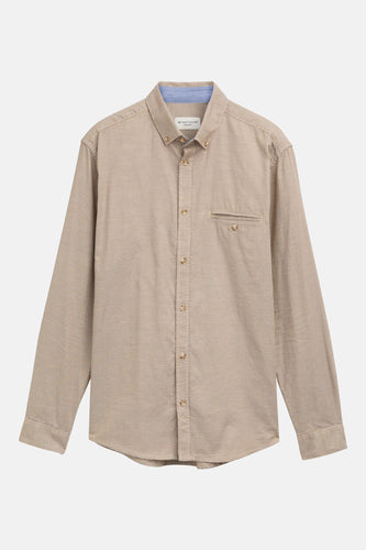 Chemise à manches longues - Beige - TOM TAILOR