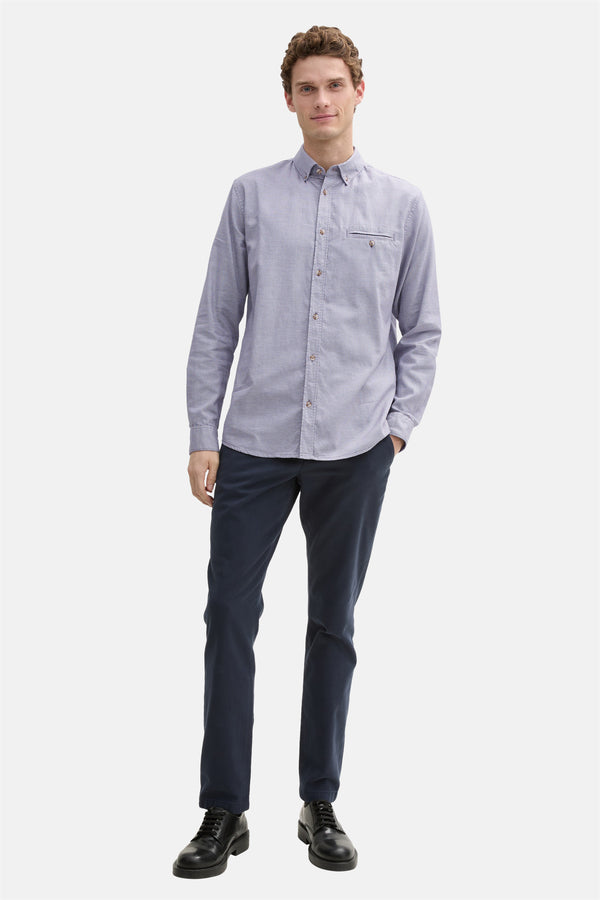 Chemise (manches longues) Gris - TOM TAILOR