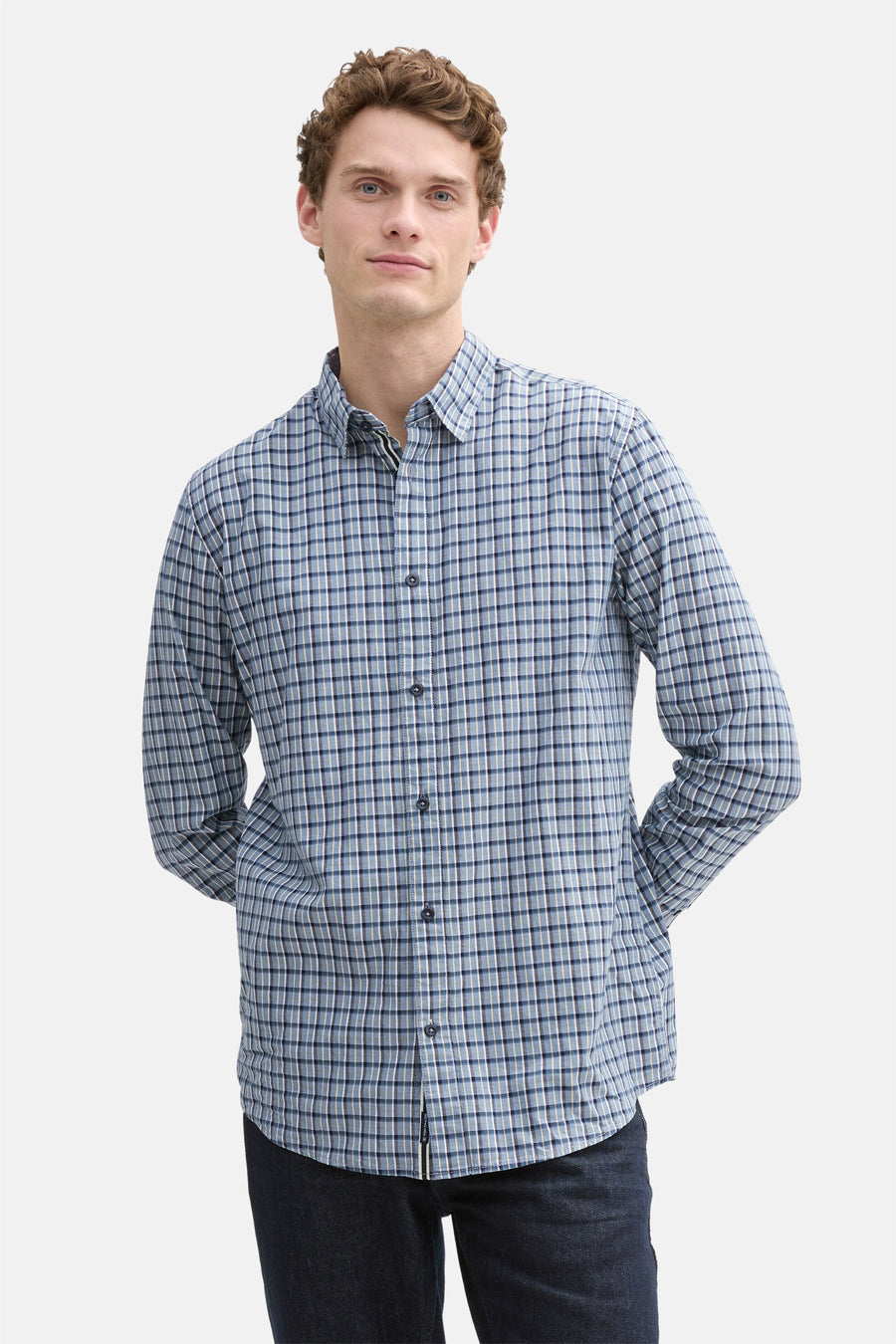 Chemise à manches longues - bleu - TOM TAILOR