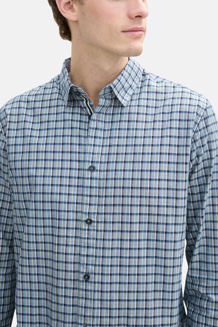 Chemise (manches longues) Bleu - TOM TAILOR