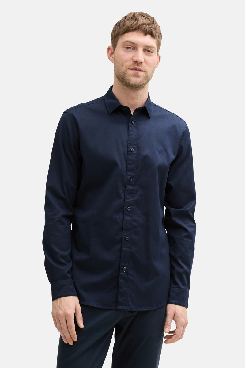 Chemise (manches longues) Bleu - TOM TAILOR
