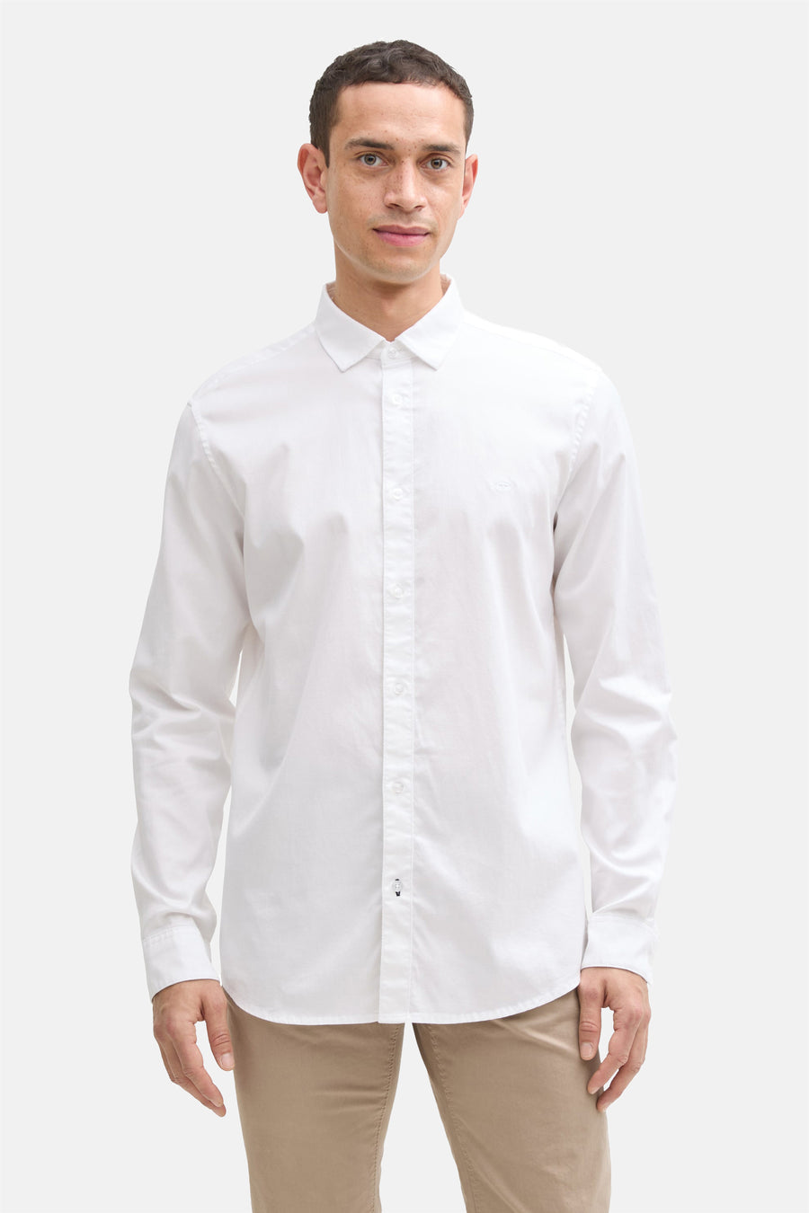 Chemise à manches longues - blanc - TOM TAILOR