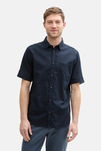 Chemise à manches courtes - Bleu foncé