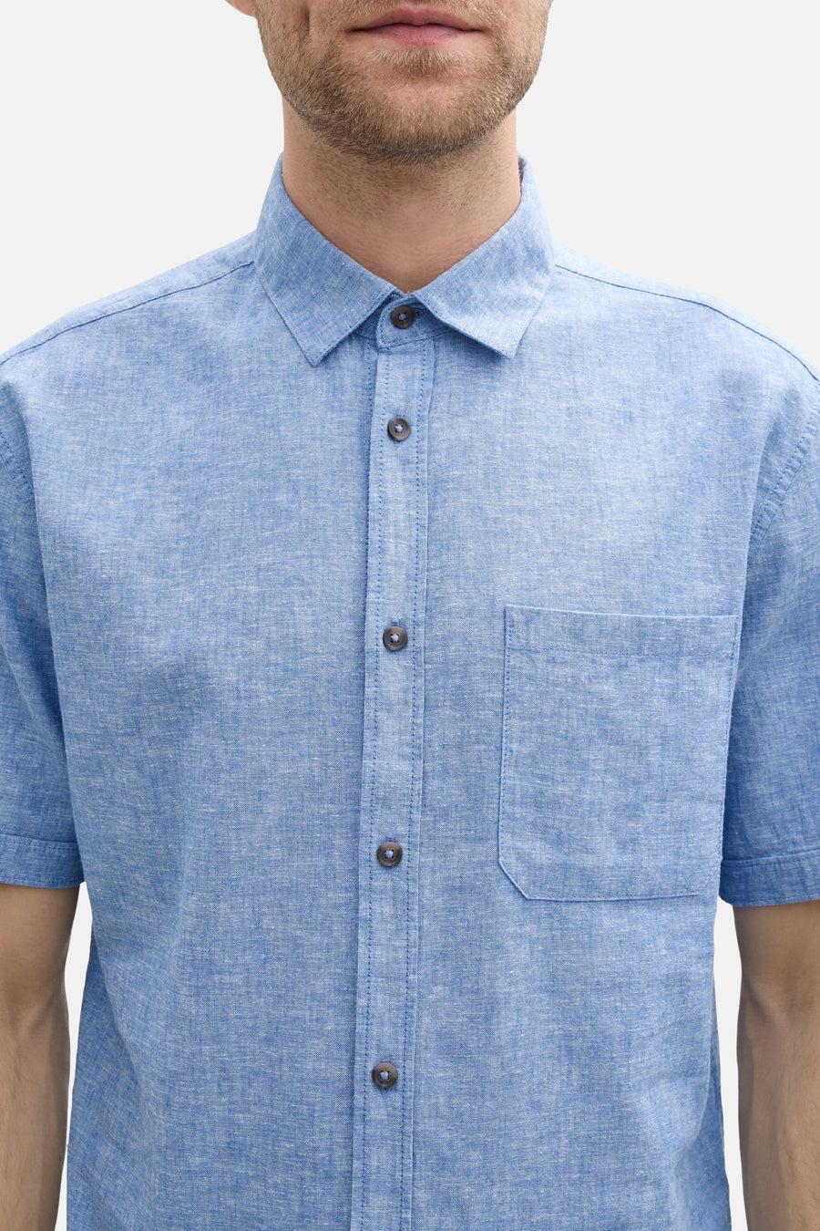 Chemise à manches courtes - bleu - TOM TAILOR