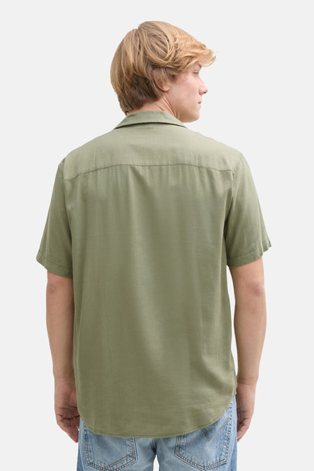 Chemise (manches courtes) Vert - TOM TAILOR