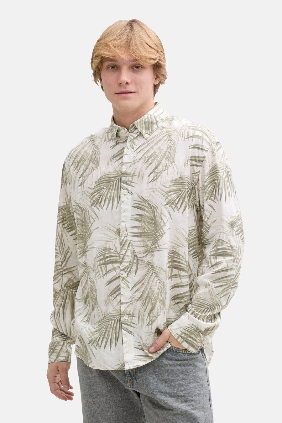 Chemise à manches longues - vert - TOM TAILOR